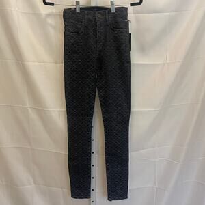 NWT Citizens of Humanity - The Rocket Coated Denim - Women Size 24 - Black